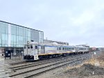 My last time that Ill get to see and photograph the VIA Rail RDCs in service. They are seen passing alongside Downtown Sudbury while I photograph them from the Elm St Grade Crossing
